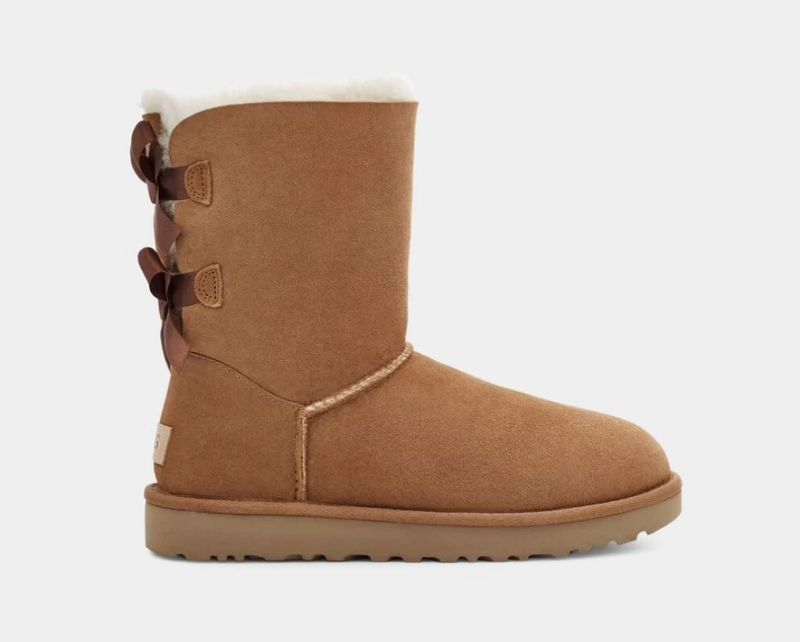 UGG Women's Bailey Bow II Boots in Chestnut | Classic Suede Winter Boots with Bow Detail