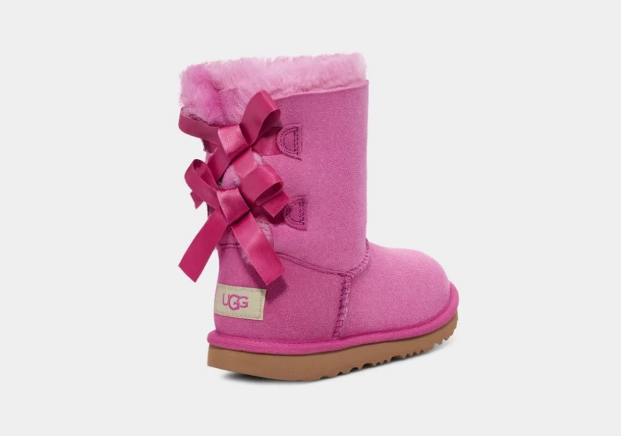UGG Kids Bailey Bow II Boots in Purple Ruby | Warm Winter Footwear for Girls