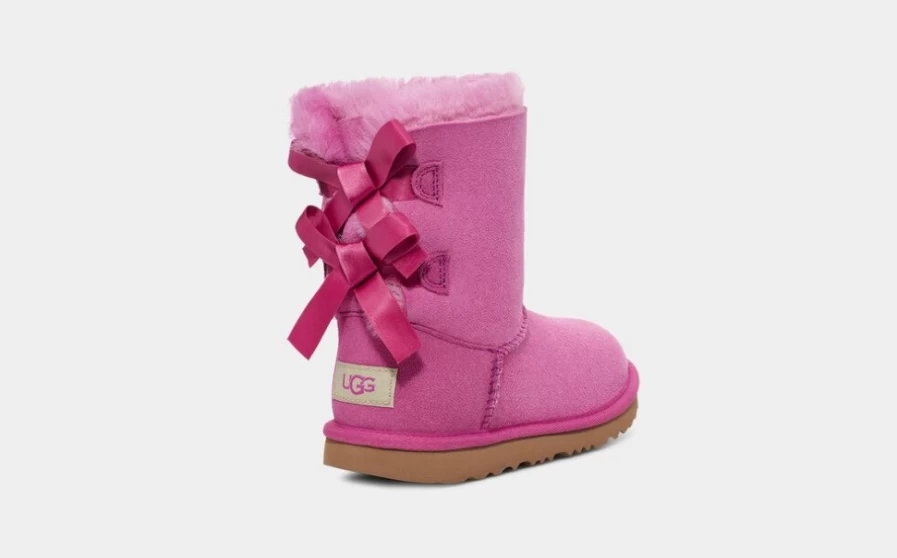 UGG Bailey Bow II Boots for Toddlers in Purple Ruby - Warm Winter Shoes