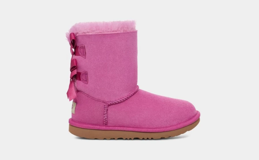 UGG Bailey Bow II Boots for Toddlers in Purple Ruby - Warm Winter Shoes