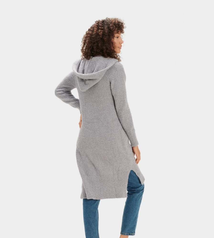 UGG Women's Grey Judith Knit Cardigan Sweater