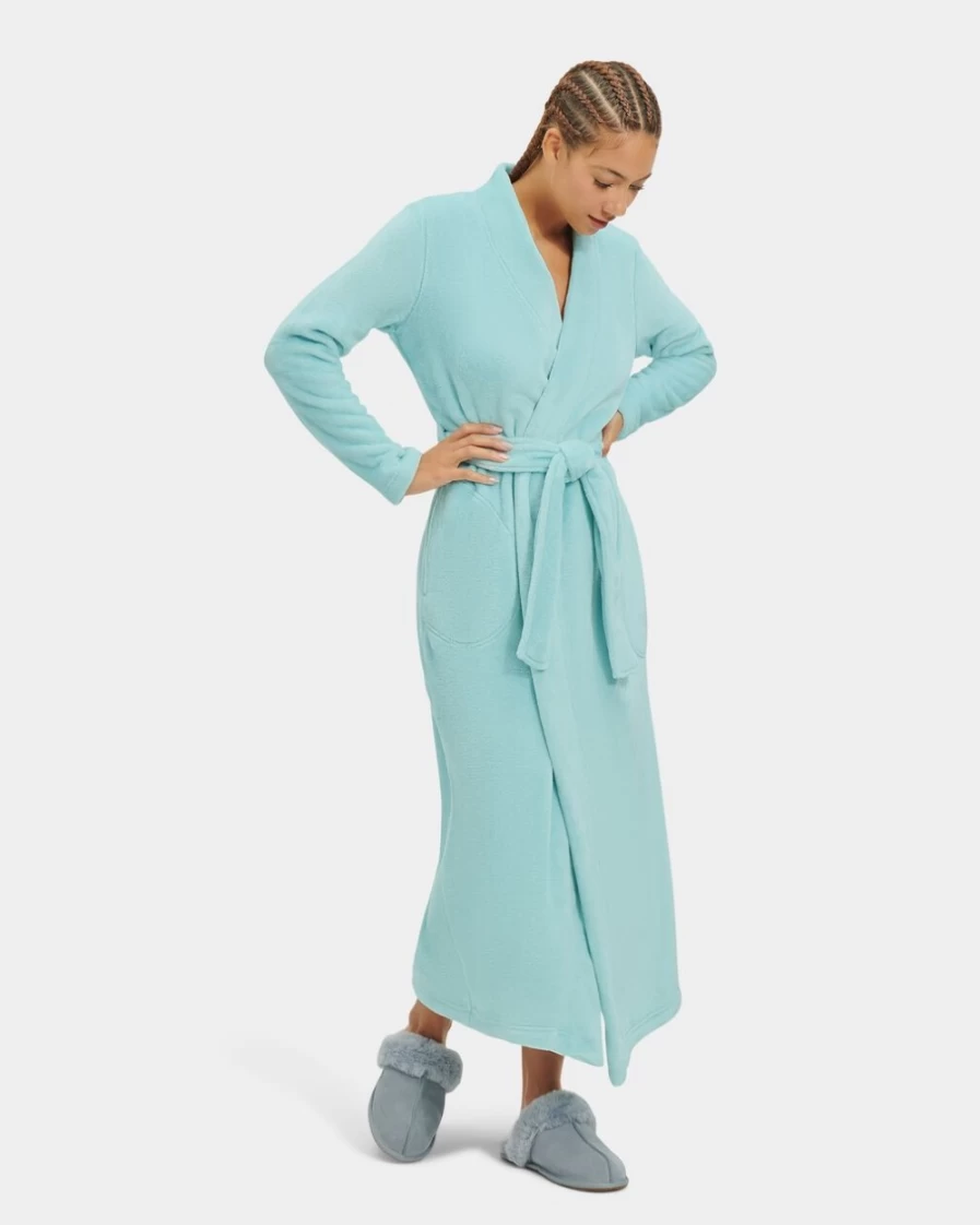 UGG Women's Marlow Robe in Bay Blue - Plush Luxe Loungewear