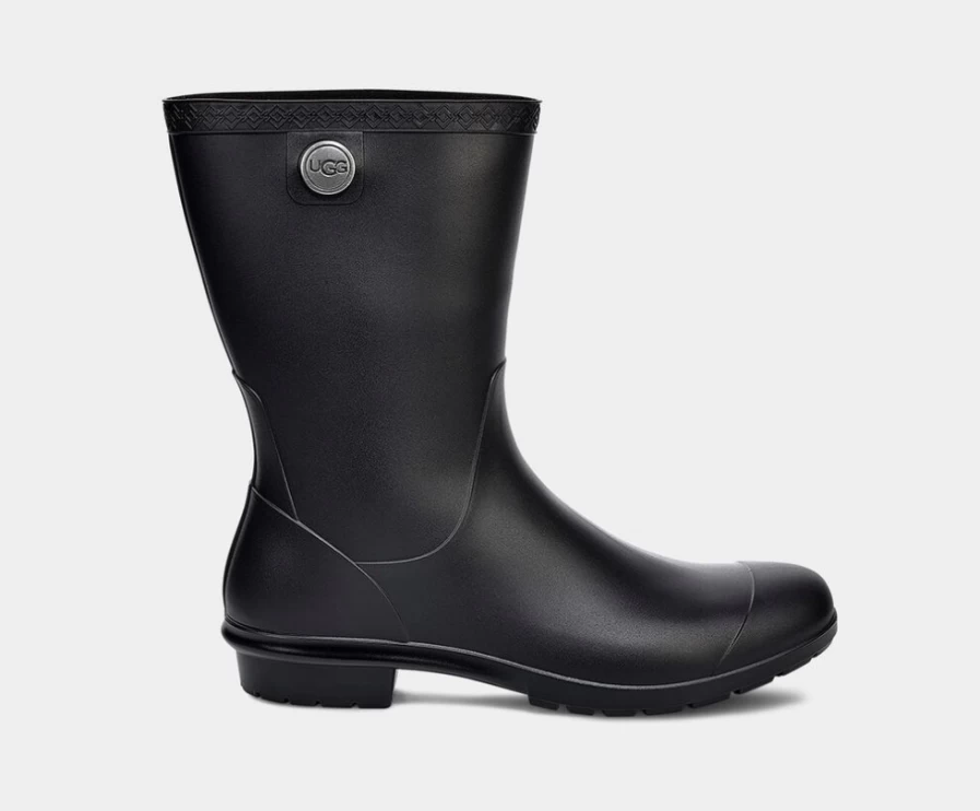 UGG Women's Sienna Matte Black Rain Boots - Waterproof Comfortable Footwear