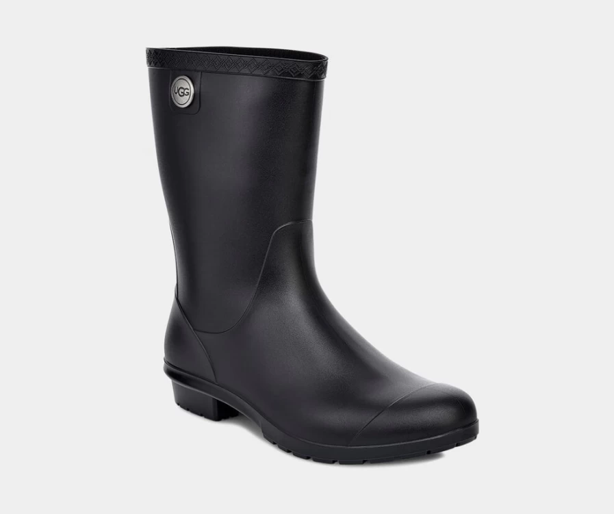 UGG Women's Sienna Matte Black Rain Boots - Waterproof Comfortable Footwear