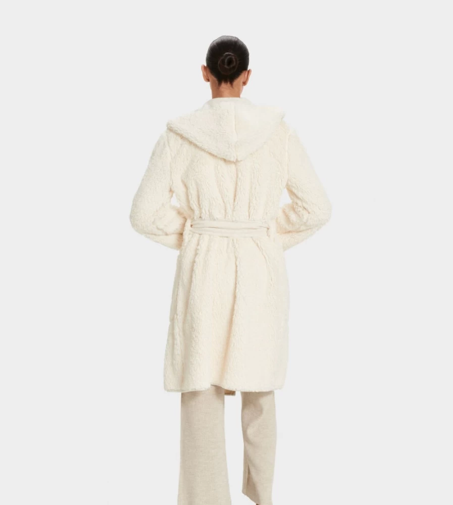 UGG Women's Portola Reversible Robe in Cream Heather - Cozy Two-Sided Loungewear