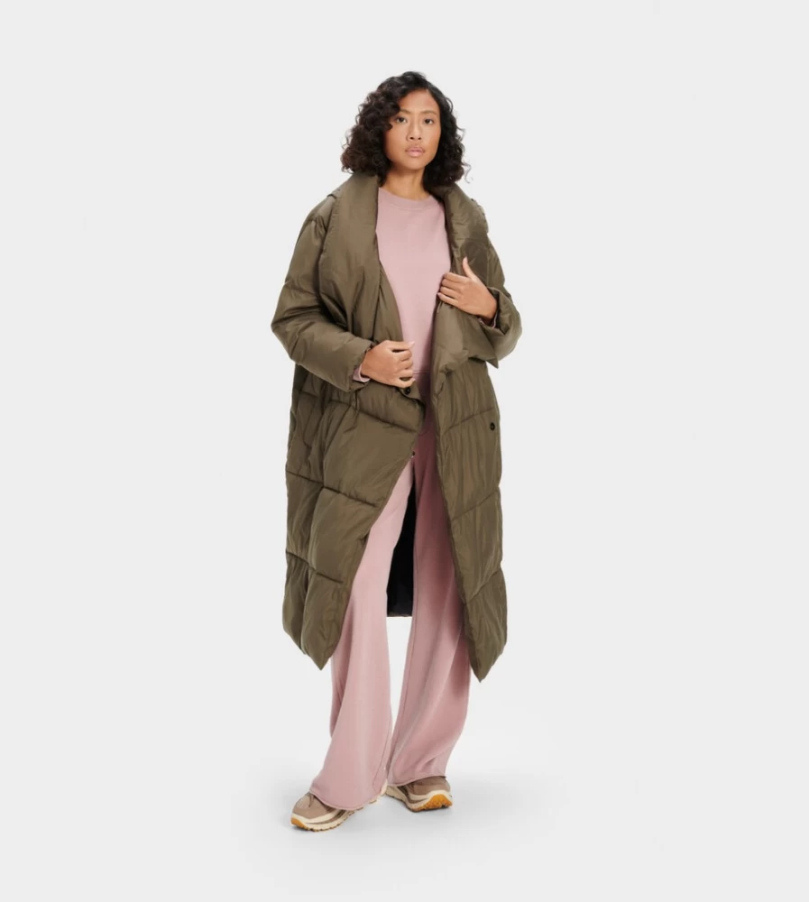 UGG Women's Catherina Puffer Jacket in Eucalyptus Spray | Lightweight Warm Winter Coat