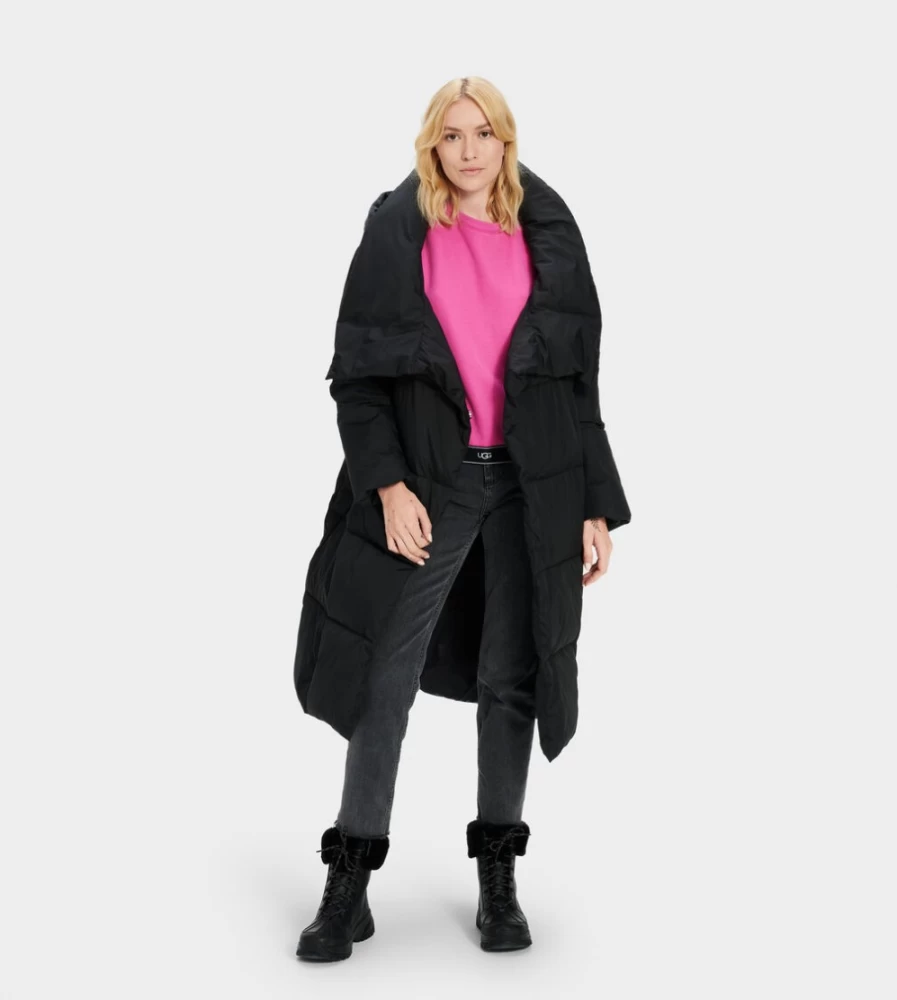UGG Women's Black Catherina Puffer Jacket - Warm Winter Coat
