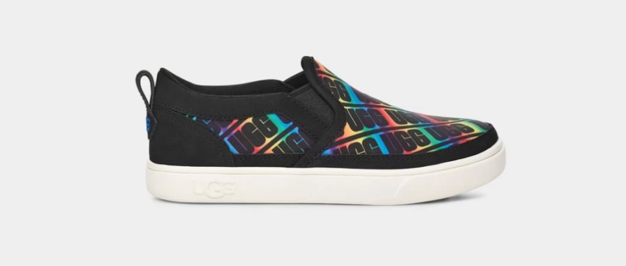 UGG Kids' Black Rainbow Caplan Slip-On Shoes for Toddlers & Big Kids