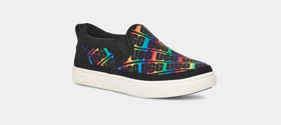 UGG Kids' Black Rainbow Caplan Slip-On Shoes for Toddlers & Big Kids