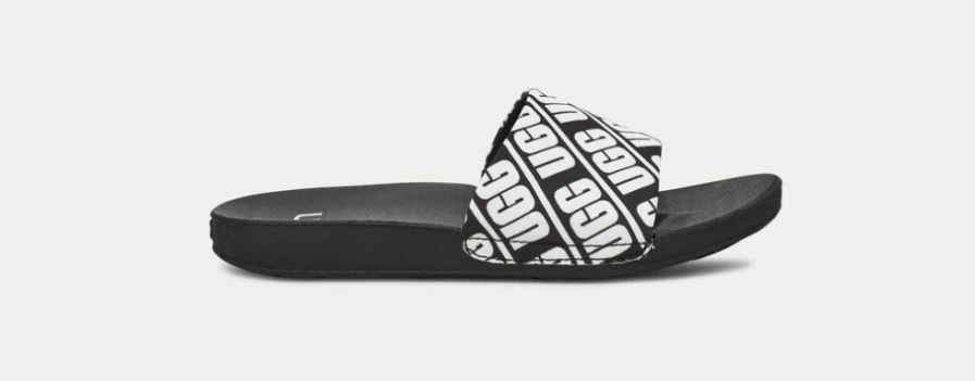 UGG Kids' Beach Slides for Toddlers & Big Kids - Comfortable Black & White Sandals
