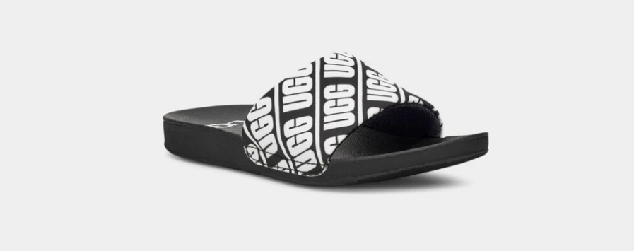 UGG Kids' Beach Slides for Toddlers & Big Kids - Comfortable Black & White Sandals