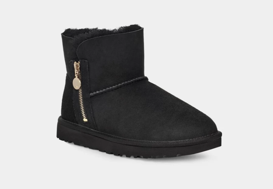 UGG Bailey Zip Mini Boots for Women in Black