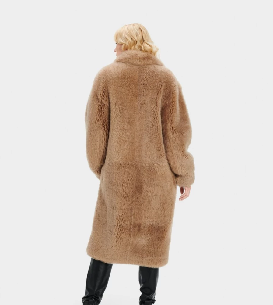 UGG Women's Amphora Long Shearling Coat | Esme Style Winter Jacket