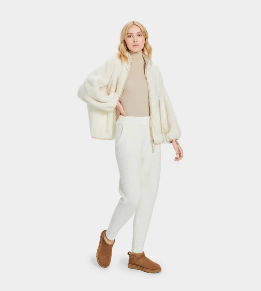 UGG Women's Cream Safiya Jogger Pants Comfortable Casual Lounge Wear