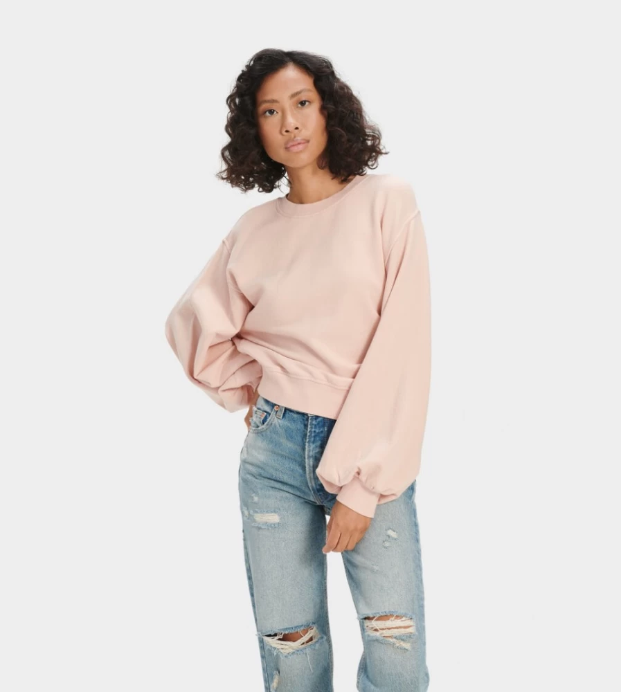 UGG Women's Rosewater Brook Balloon Sleeve Crewneck Sweater