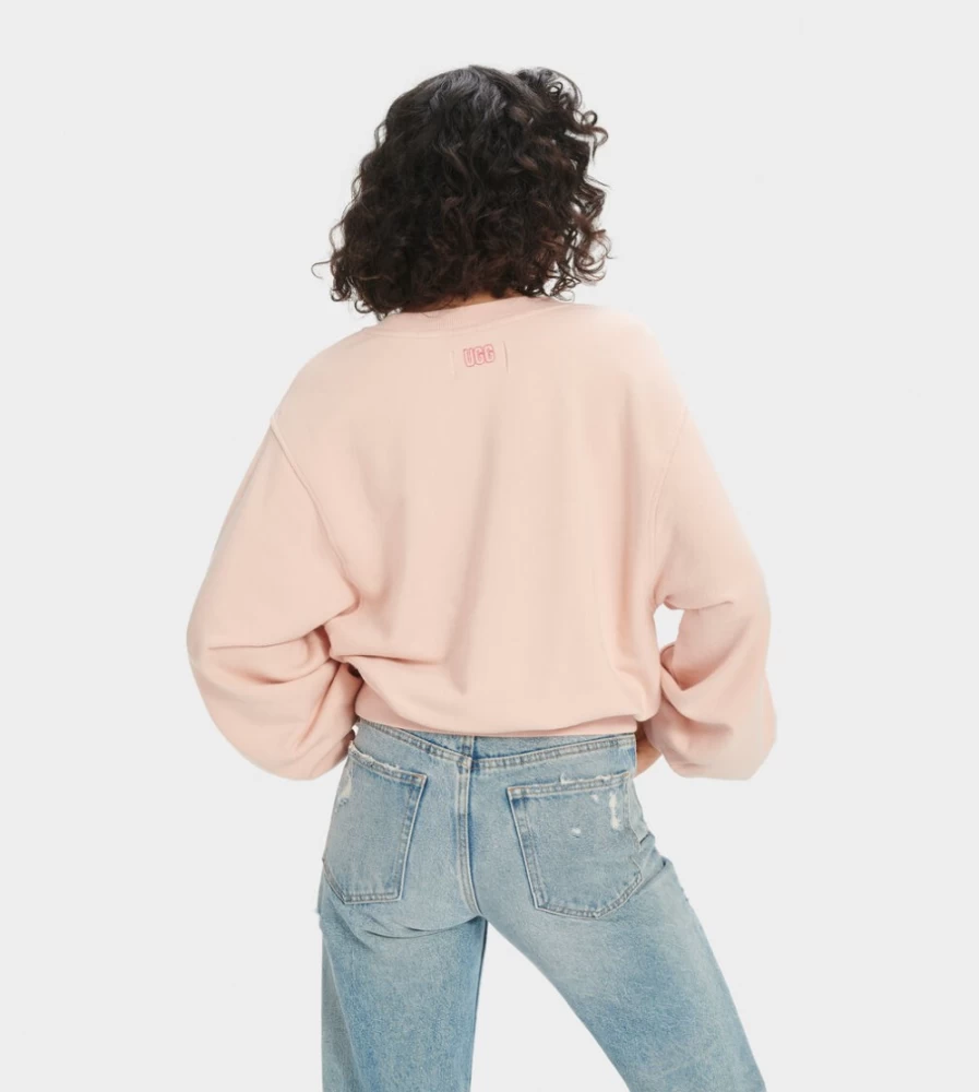 UGG Women's Rosewater Brook Balloon Sleeve Crewneck Sweater