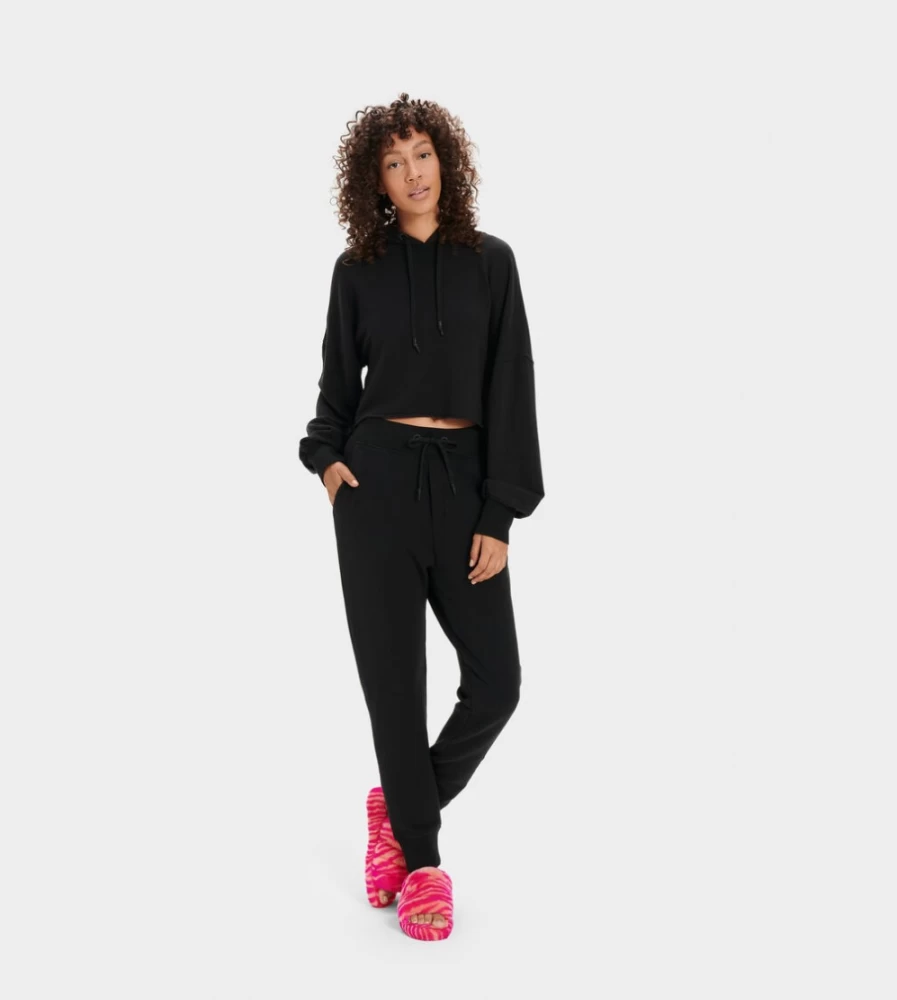 UGG Women's Ericka Relaxed Fit Black Jogger Pants for Comfort & Style