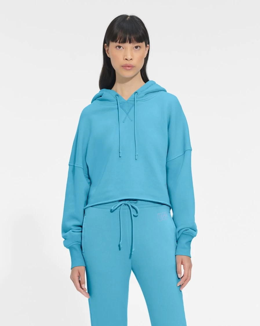 "UGG Women's Keira Cropped Hoodie in Bahama Blue | Stylish Casual Pullover"