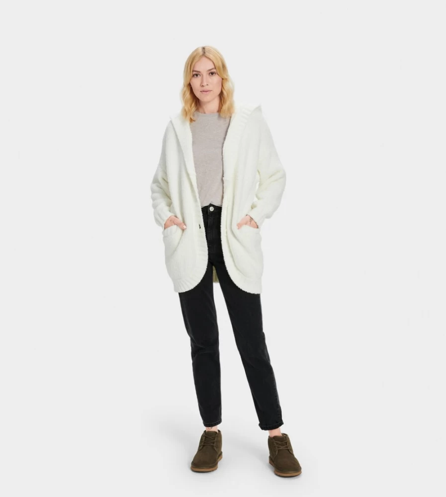 UGG Women's Cream Franca Travel Cardigan - Soft Cozy Knit Sweater for Women