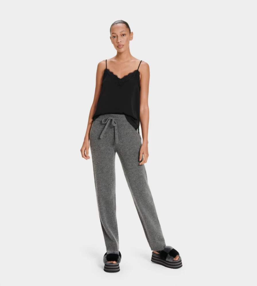 UGG Women's Charcoal Cashmere-Blend Pants - Soft & Comfortable Aida Style