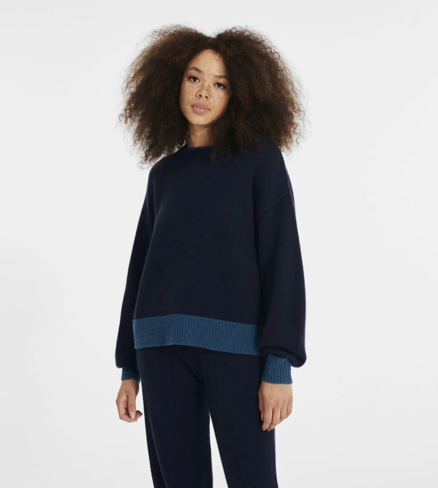 UGG Women's Navy Cashmere-Blend Sweater | Soft & Warm Knit Pullover