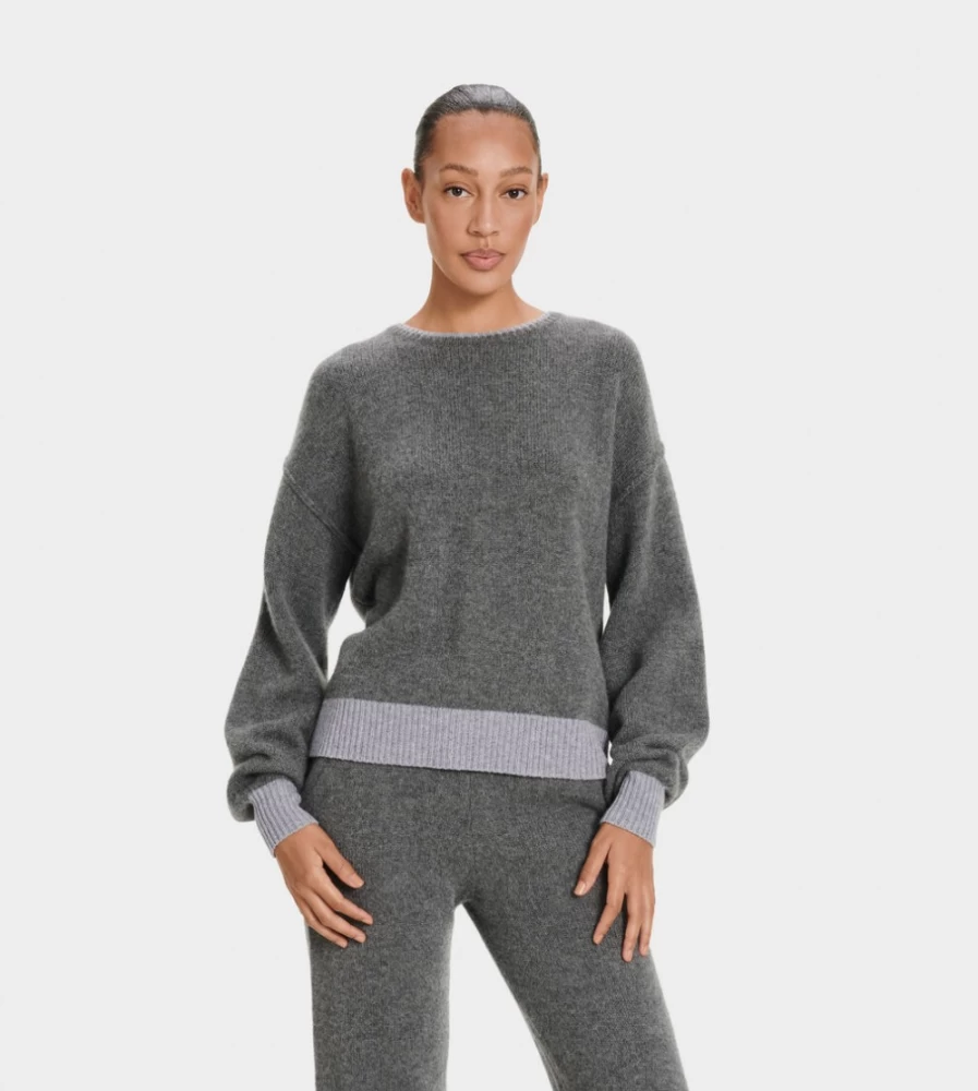 UGG Women's Charcoal Cashmere-Blend Sweater | Soft & Warm Knit Pullover