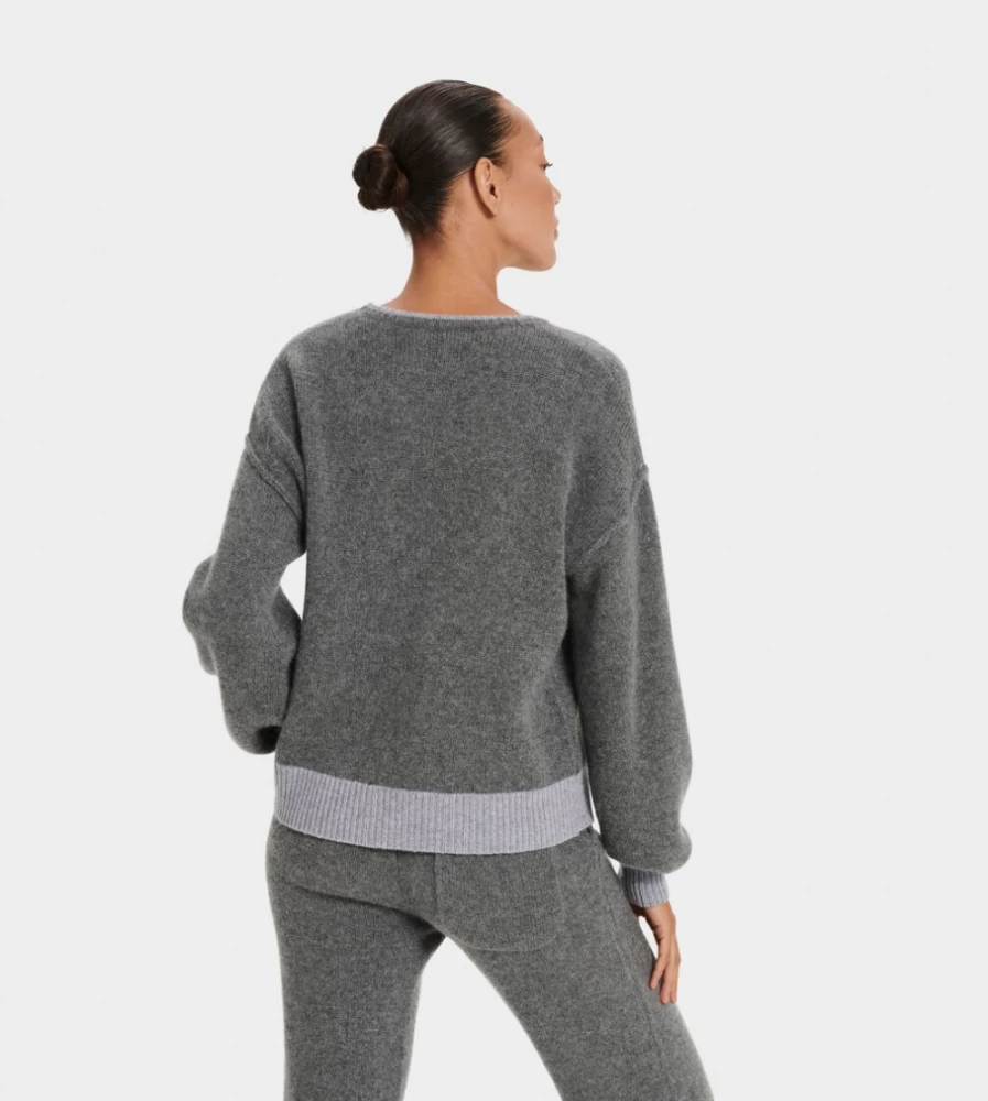 UGG Women's Charcoal Cashmere-Blend Sweater | Soft & Warm Knit Pullover
