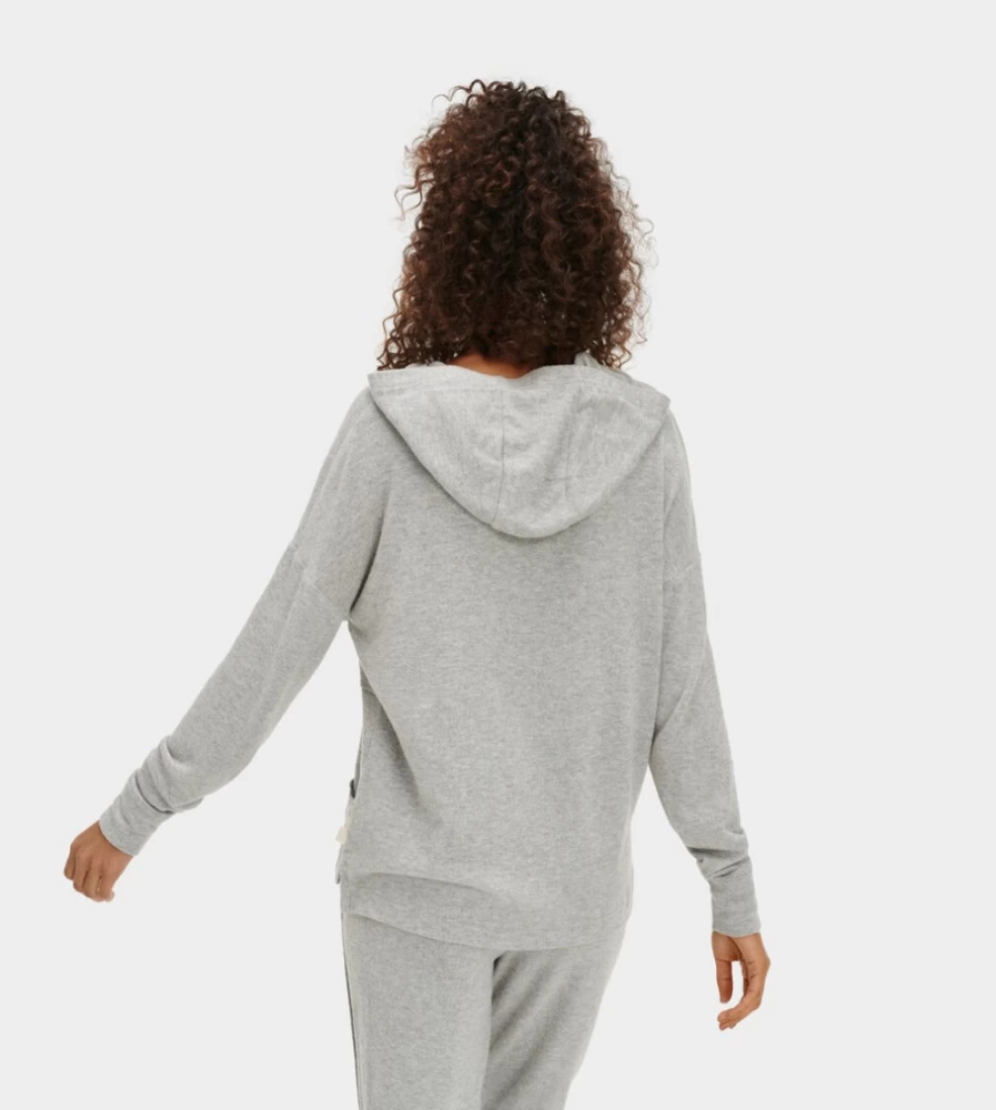 UGG Women's Elettra Hoodie in Grey Heather - Cozy Pullover Sweatshirt
