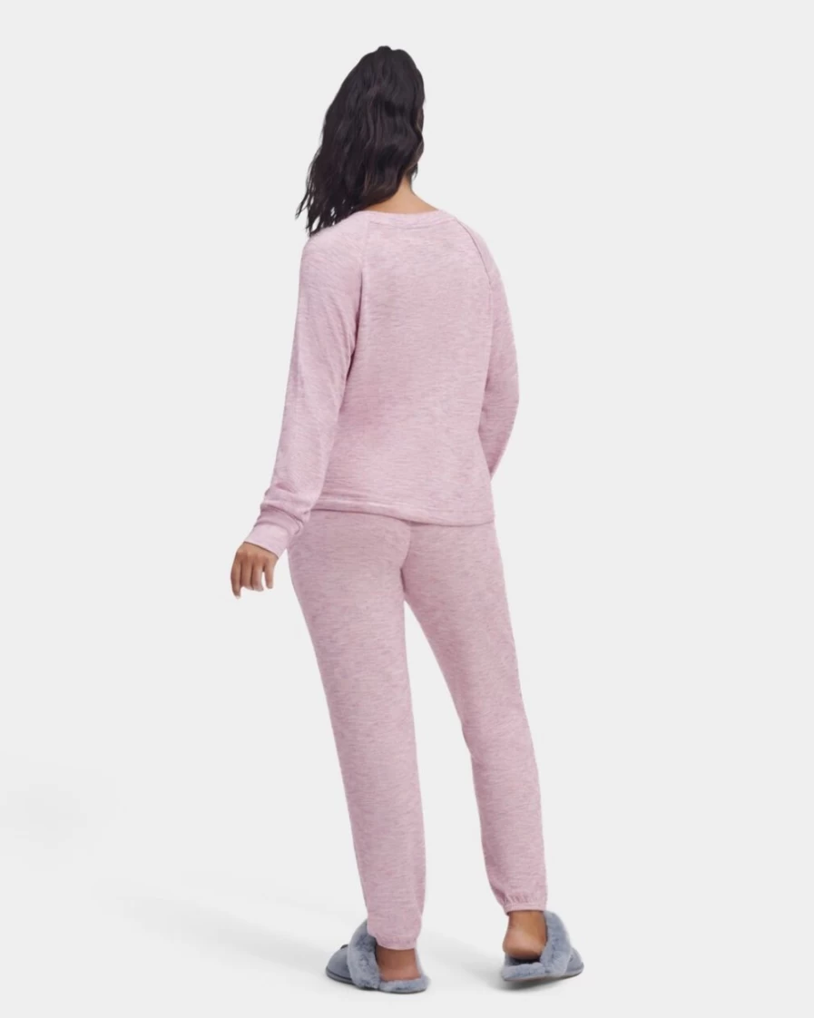 UGG Women's Pink Multi Heather Gable Set - Cozy Knit Sweater & Cardigan Outfit