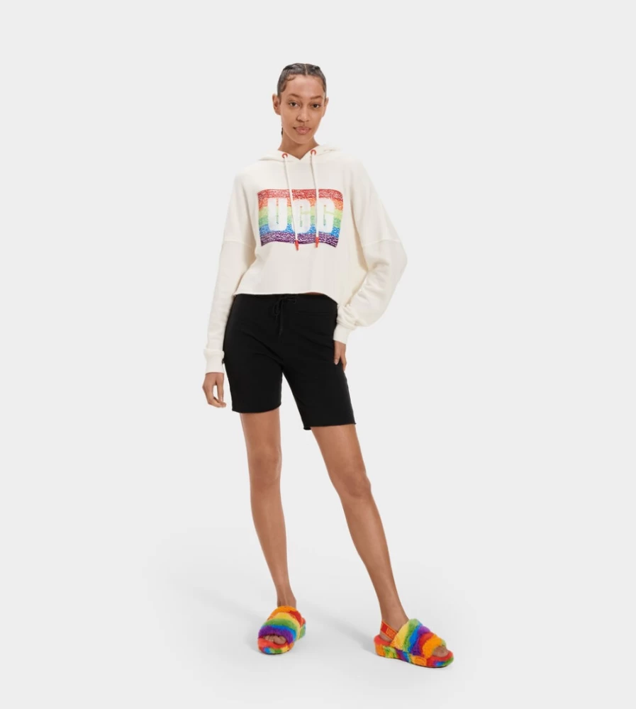 UGG Keira Cropped Hoodie with Rainbow Sequins - All-Gender Pride Collection
