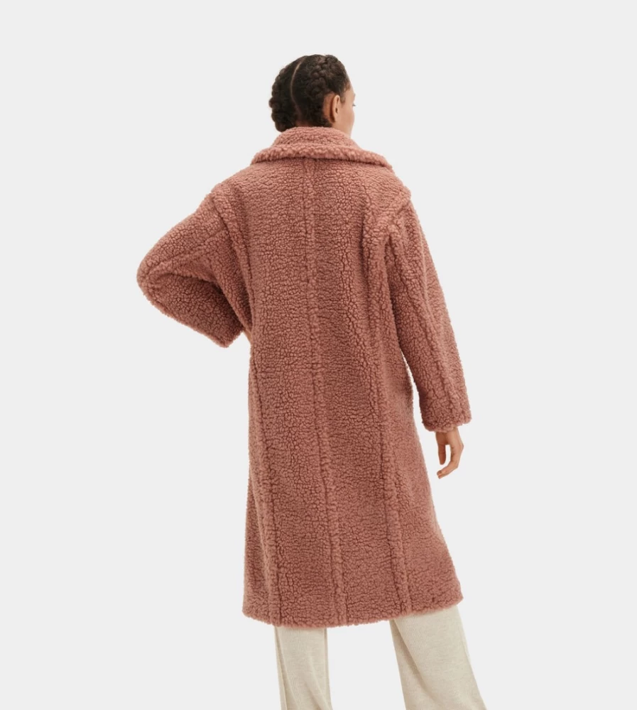 UGG Women's Firewood Long Teddy Coat by Gertrude – Cozy Winter Outerwear