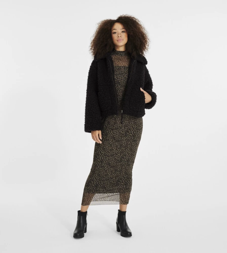UGG Maeve Women's Black Sherpa Jacket - Cozy Winter Outerwear