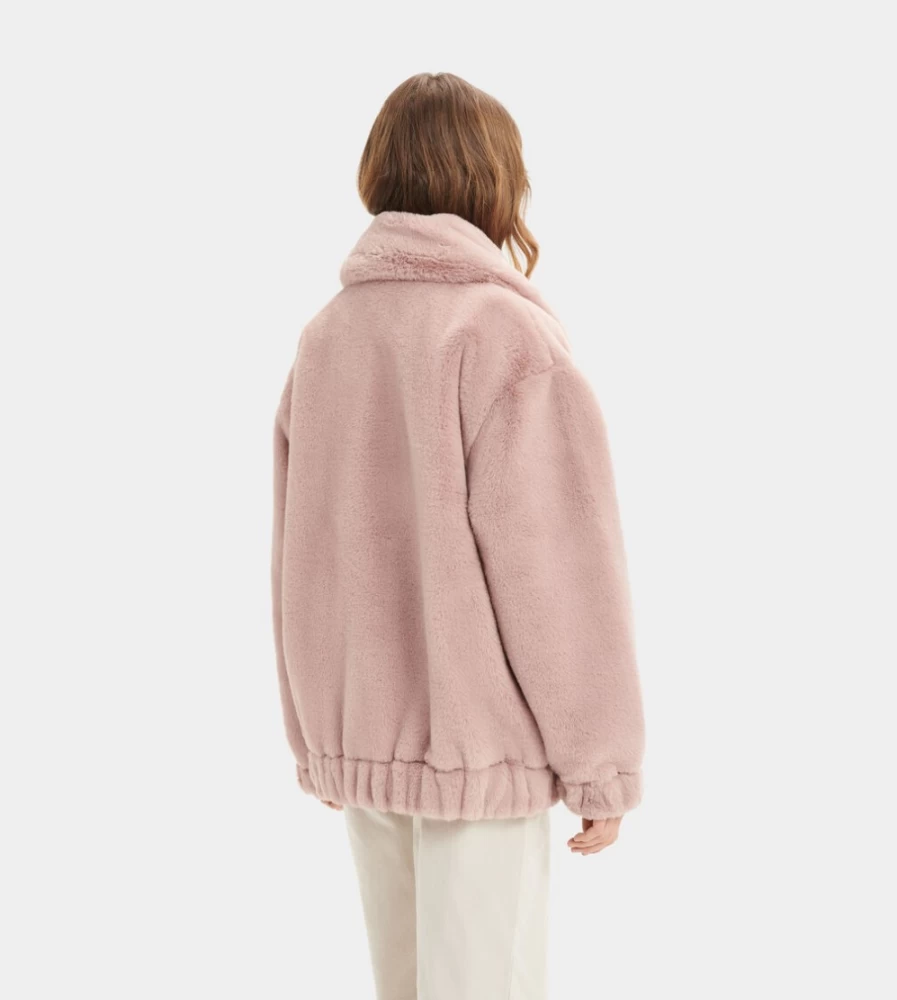 UGG Women's Fawn Kianna Faux Fur Jacket - Cozy Winter Outerwear