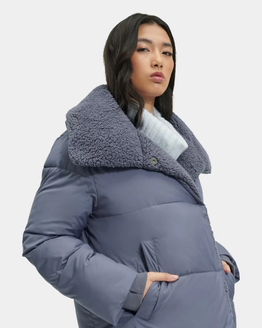 UGG Women's Patricia Sherpa-Lined Puffer Jacket in Cyclone Color
