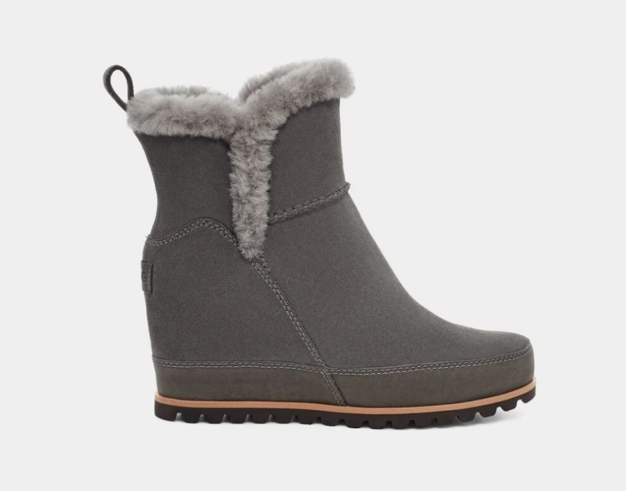 UGG Women's Malvella Boots in Charcoal Suede | Comfortable & Stylish Footwear