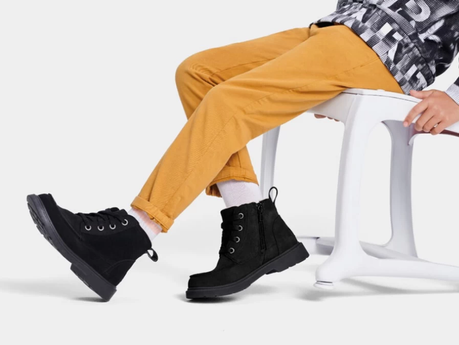UGG Kids Chelham Weather Boots in Black Suede - Waterproof & Warm Winter Footwear