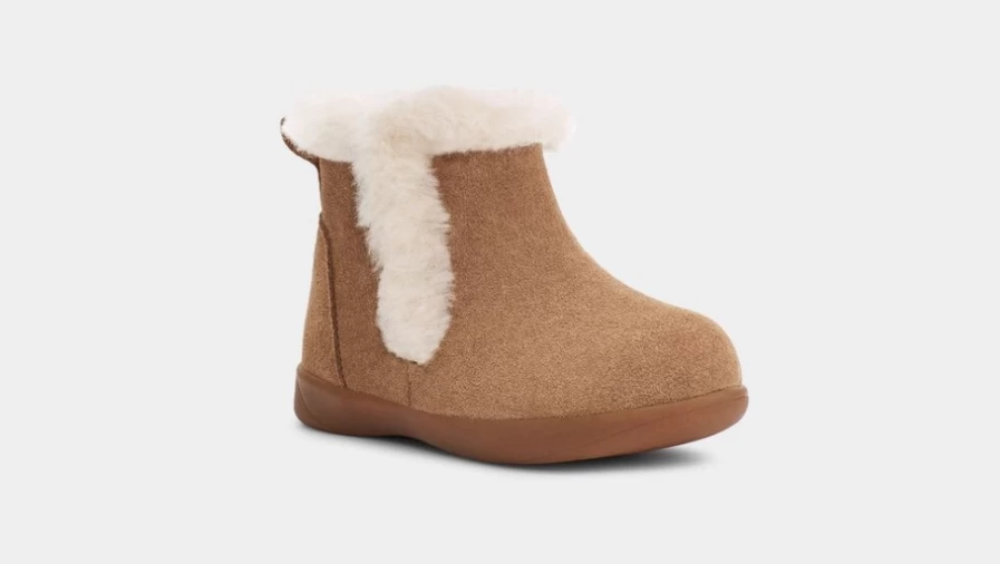 UGG Chestnut Suede Mallya Boots for Toddlers – Warm & Comfortable Kids' Footwear