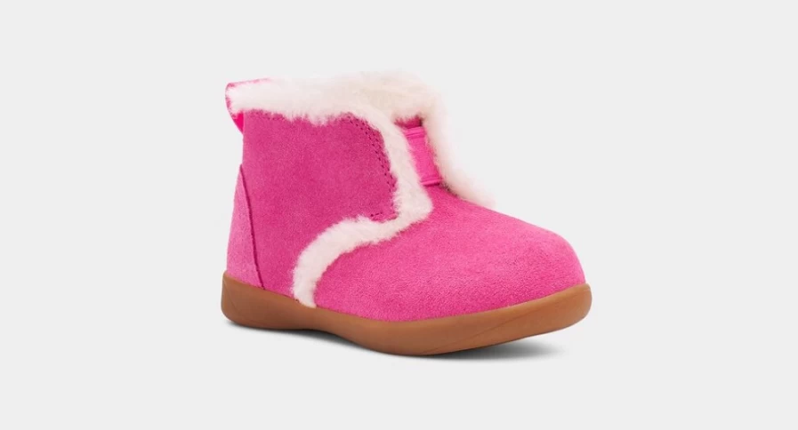 UGG Toddlers Pink Azalea Suede Daden Boots for Girls