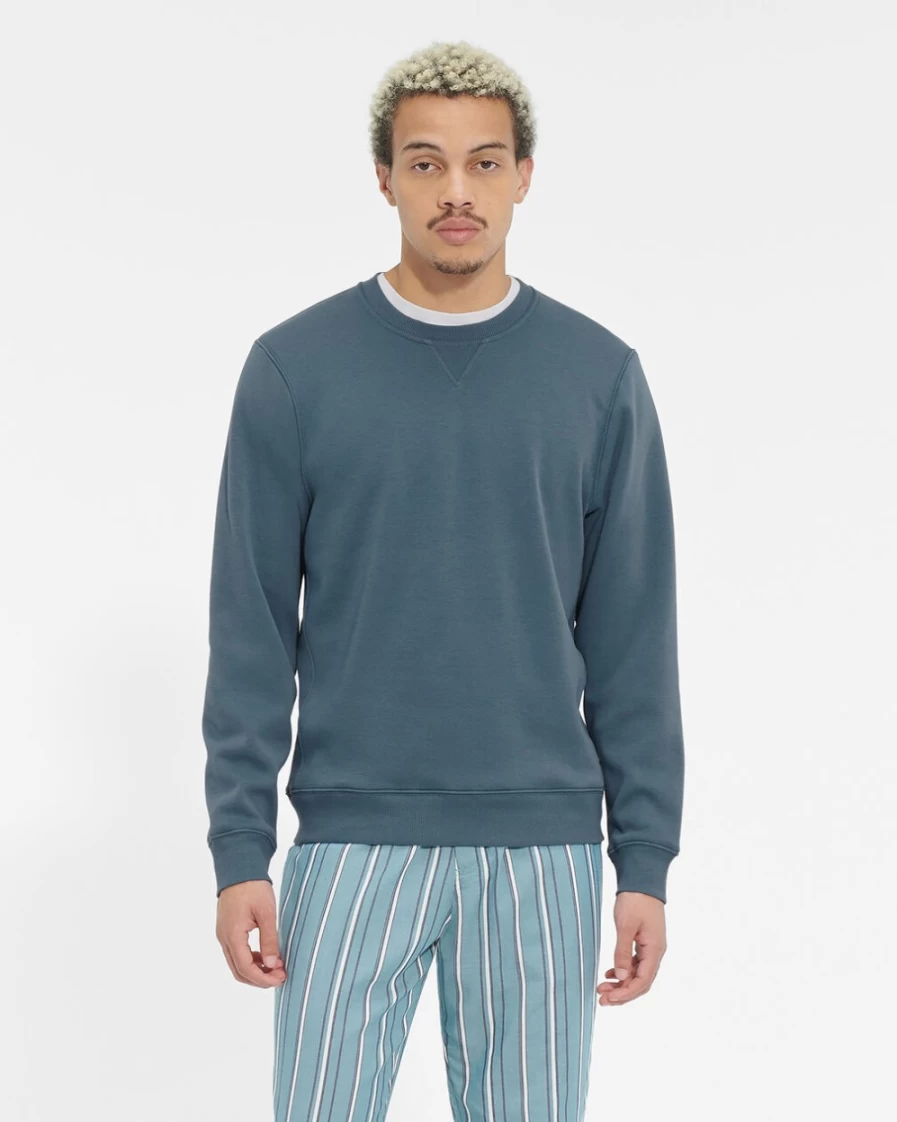 UGG Men's Honor Blue Fleece Sweater - Soft & Warm Harland Pullover for Winter