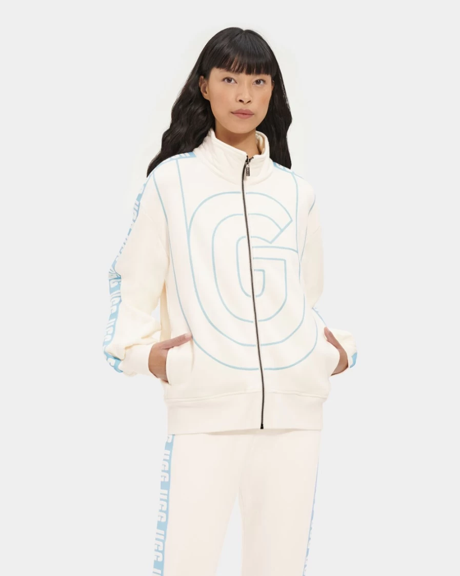 UGG Women's Reverie Track Jacket in Nimbus & Crystal Lake Colors