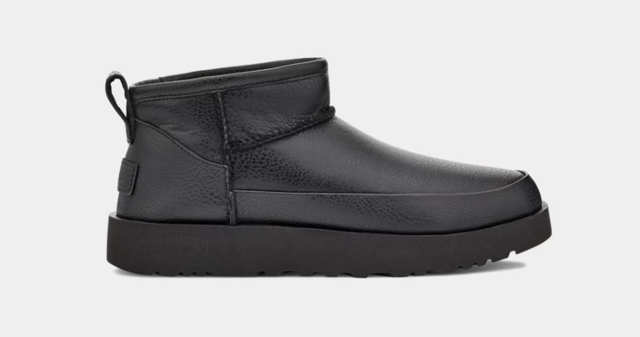 UGG Women's Classic Sugar Ultra Mini Boots in Black