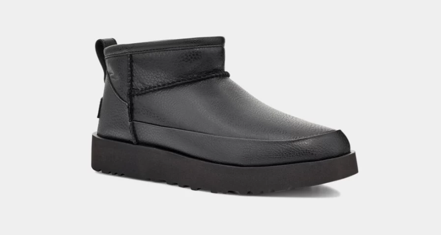 UGG Women's Classic Sugar Ultra Mini Boots in Black