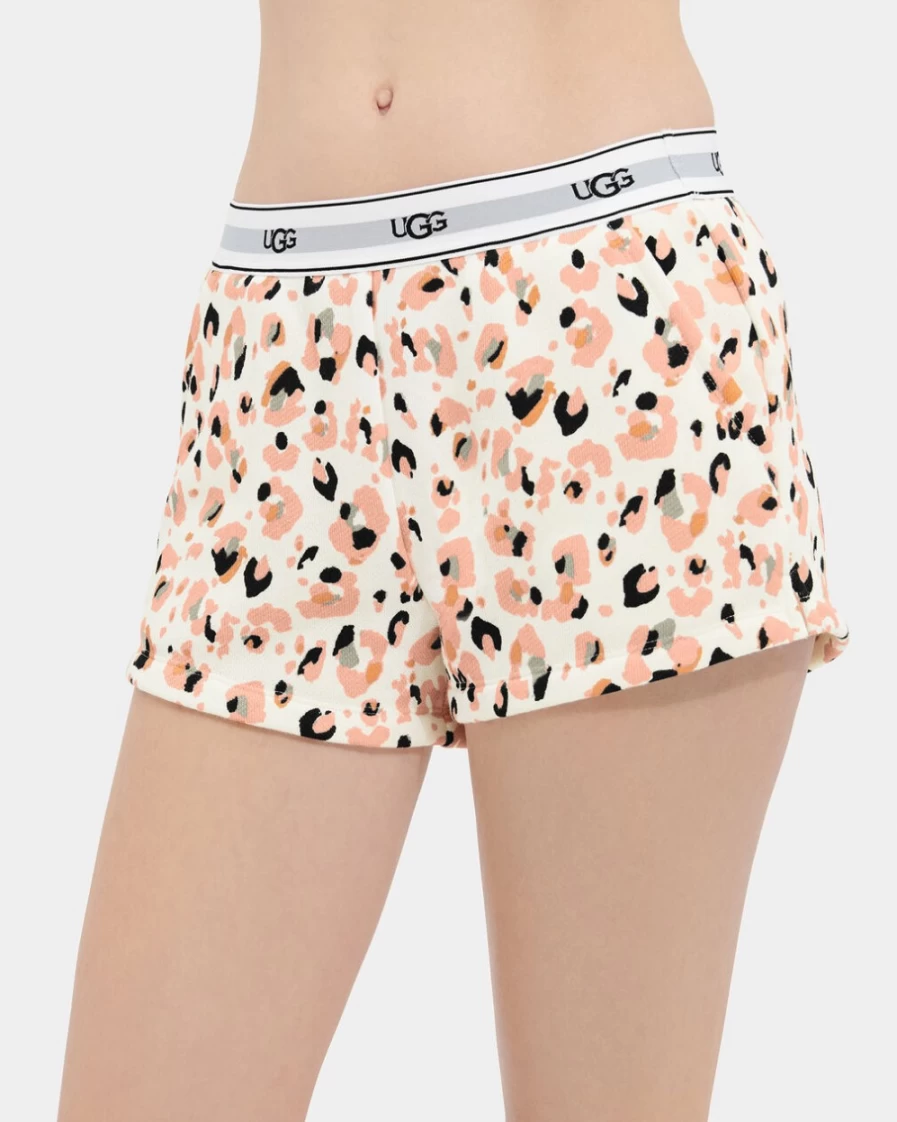 UGG Women's Cream Painted Leopard Albin Shorts | Casual Comfort Style