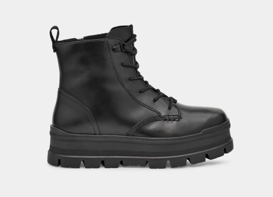 UGG Women's Black Leather Sidnee Boots