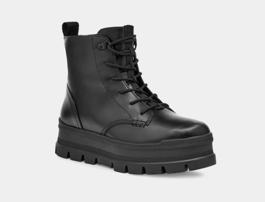 UGG Women's Black Leather Sidnee Boots