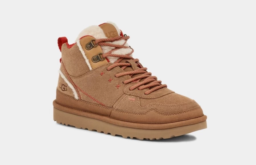 UGG Women's Chestnut & Fiery Red Suede Highland Hi Heritage Boots