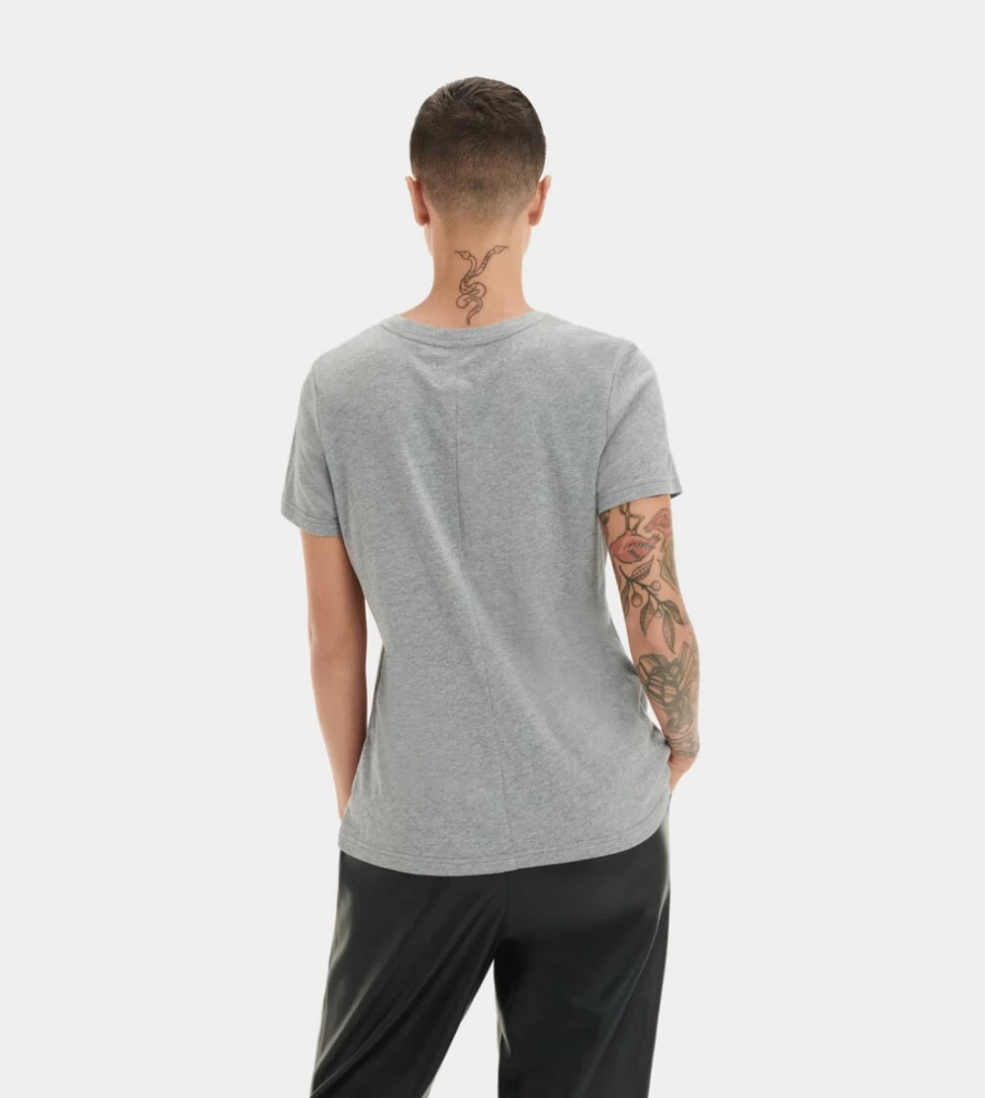 UGG Women's Heather Grey Romy Tee Casual Comfortable T-Shirt