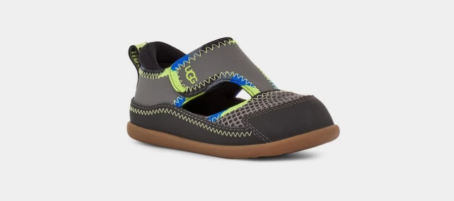 UGG Toddlers Black Delta Closed Toe Shoes for Kids