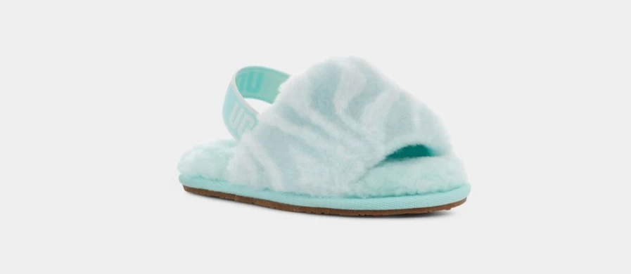 UGG Toddlers Fluff Yeah Wavy Boots in Sky Blue | Cozy Kids' Winter Footwear