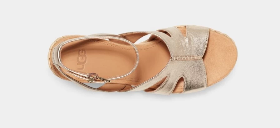 UGG Women's Careena Pale Gold Metallic Boots